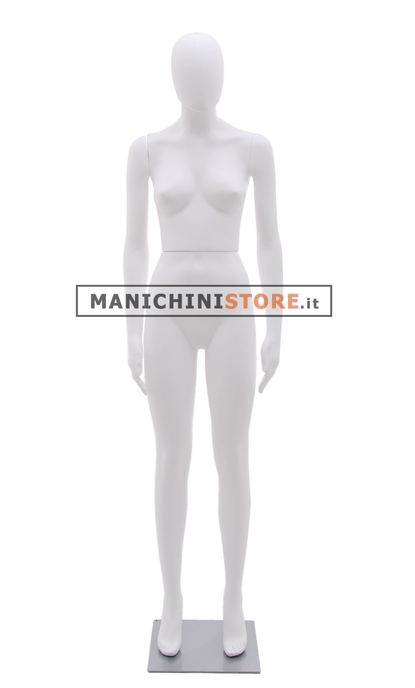 Manichino donna testa uovo in plastica