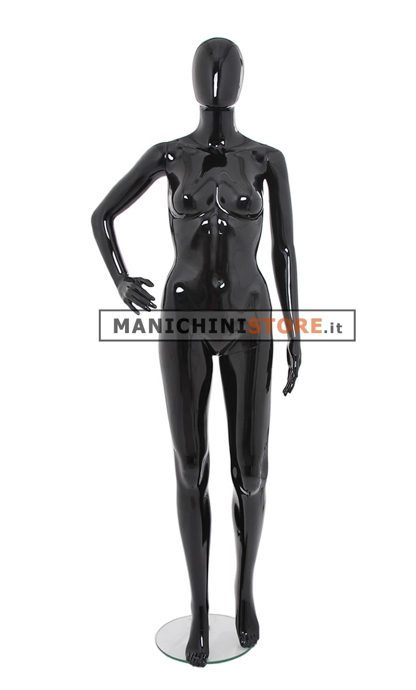 Manichino donna Nero lucido Ecoplastic 9