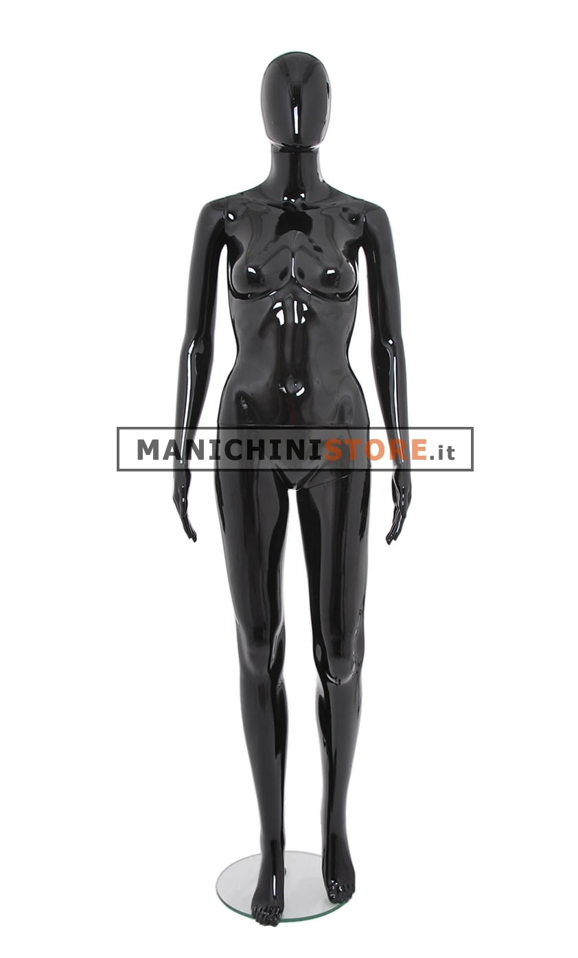 Manichino donna Nero lucido Ecoplastic 7