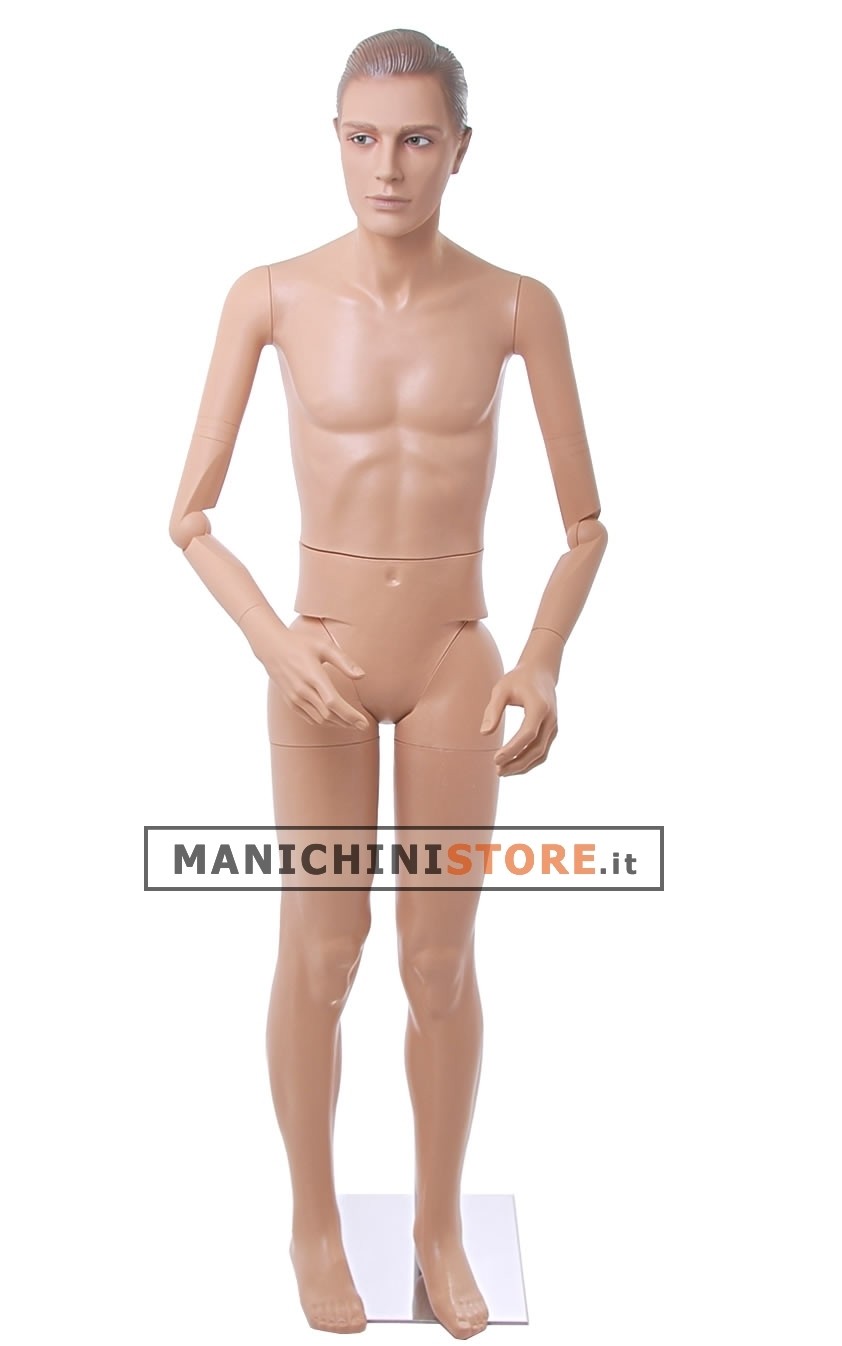 Uomo con attacco al collo super snodato con doppie gambe