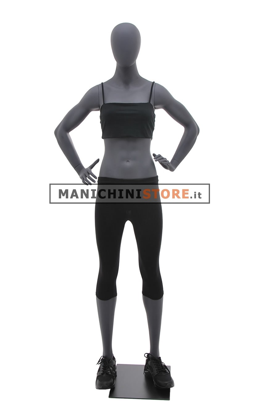 Manichino sportivo donna dalla testa a uovo  - Fitness