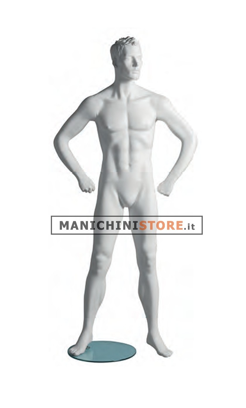 Manichino sportivo uomo dalla testa scolpita - fitness B