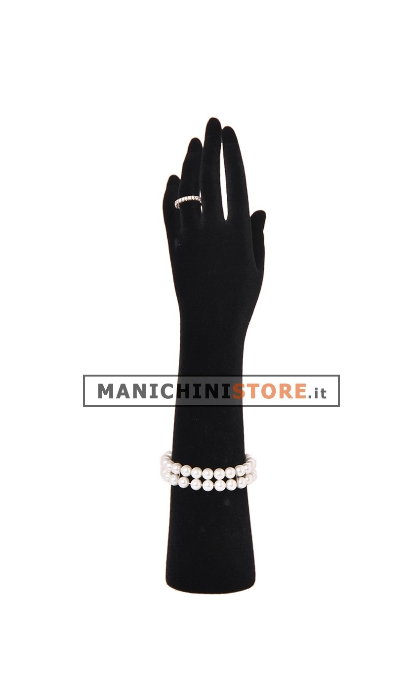 Mano portagioie in velluto nero cod.15 FL