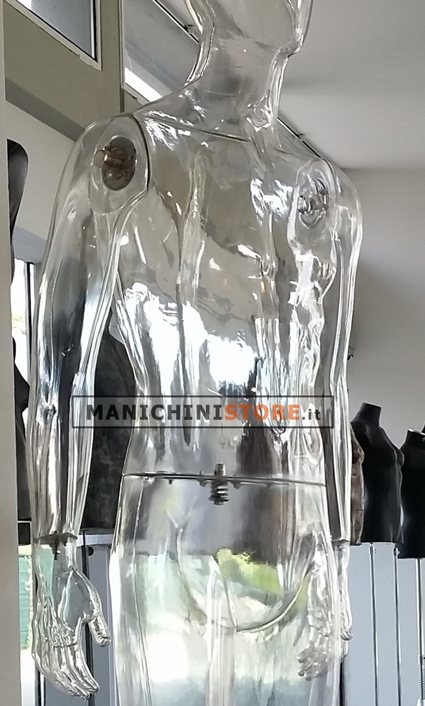 Manichino super trasparente uomo testa uovo - M01