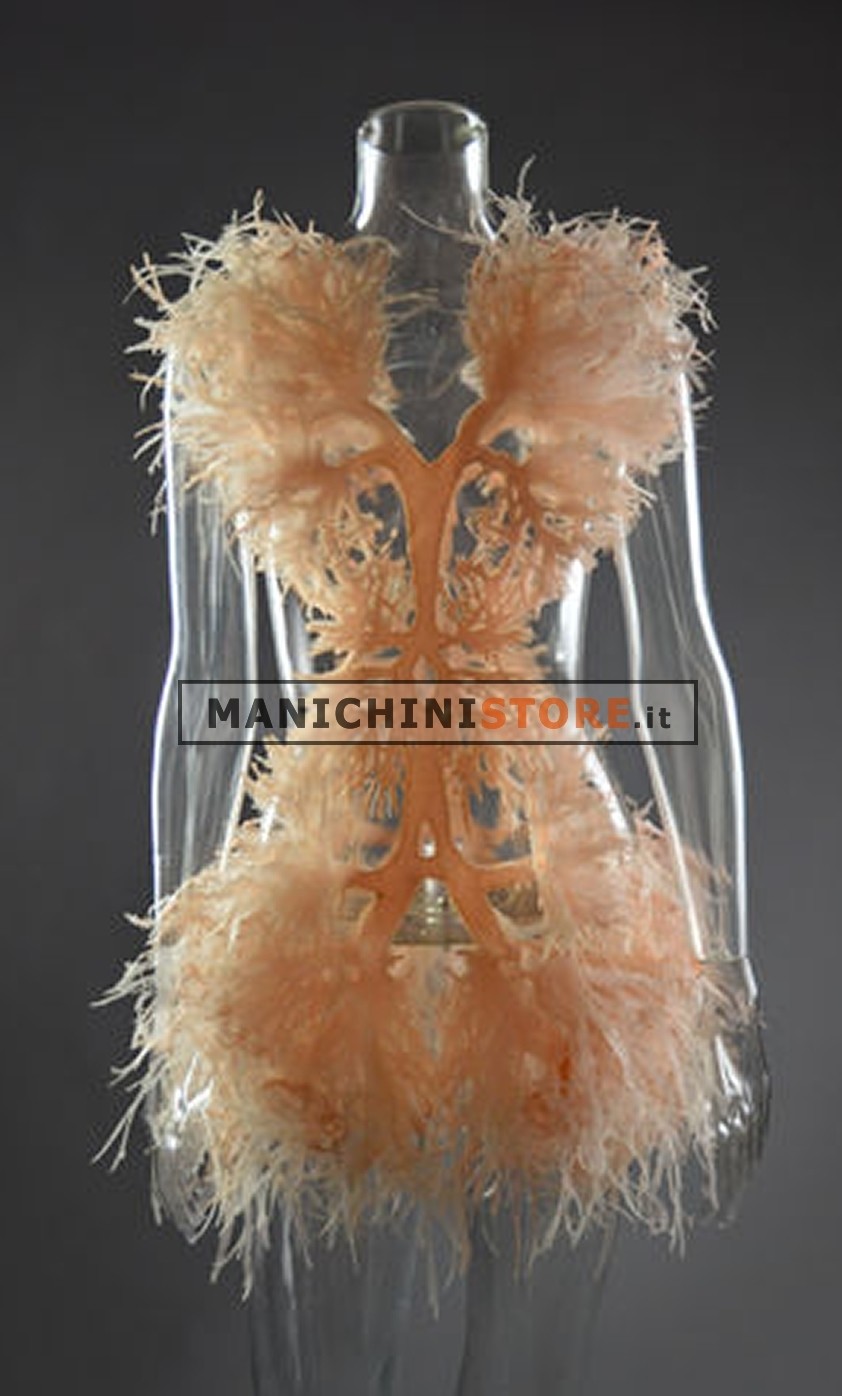 Manichino super trasparente donna testa uovo - F01