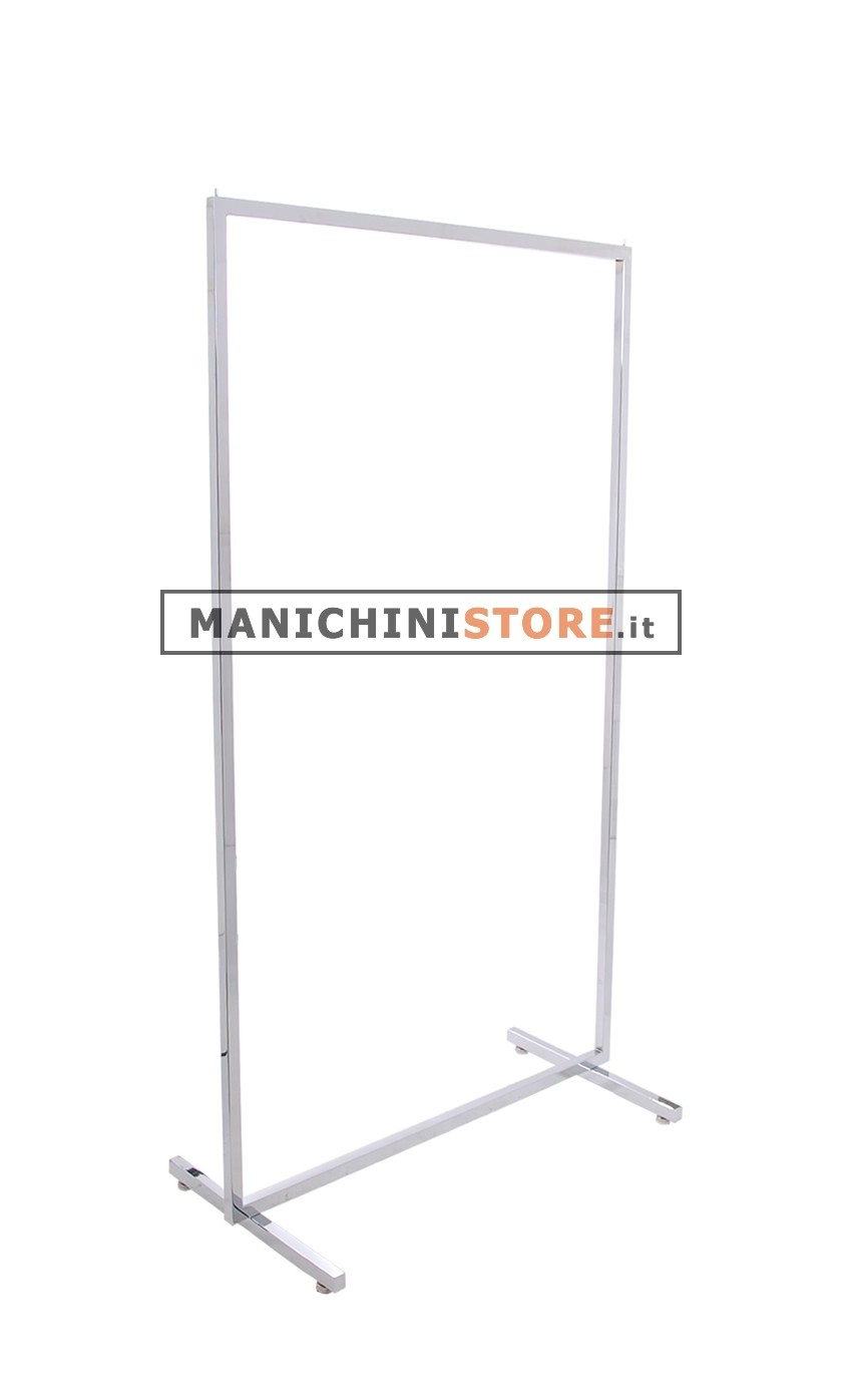 Stender tubo quadrato 60 cm con piedini