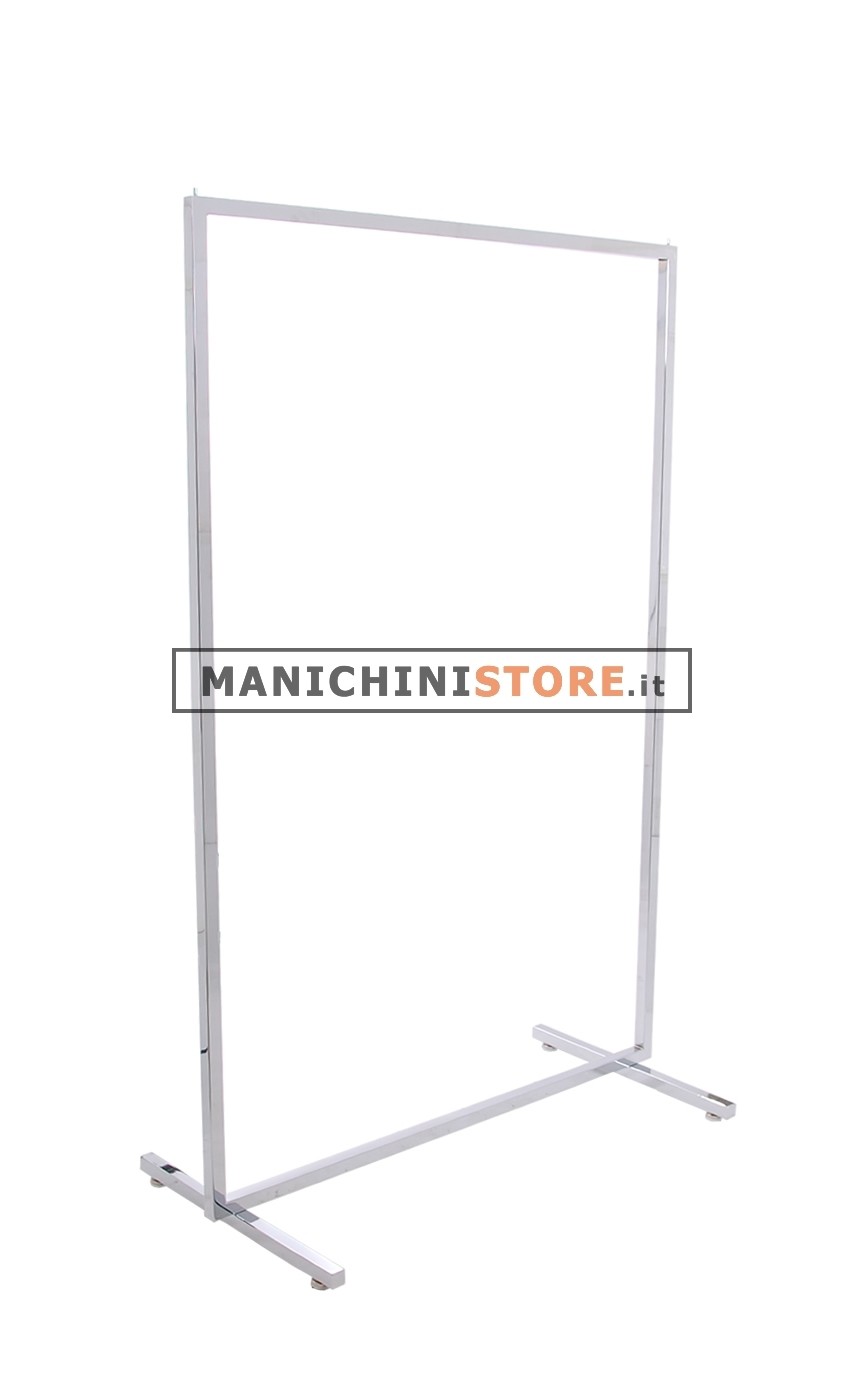 Stender  tubo quadrato 100 cm con piedini