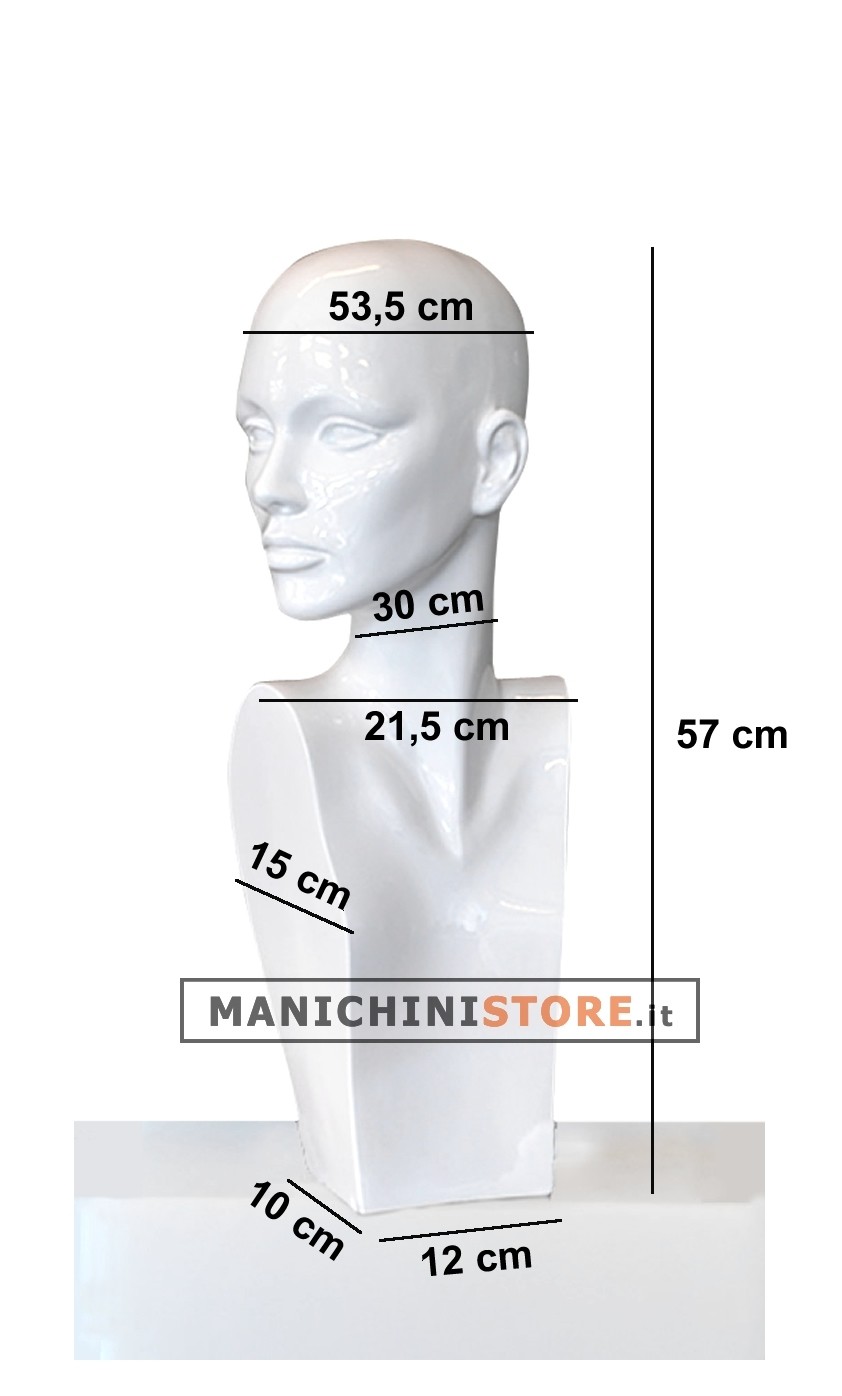 Testa donna realistica trasparente