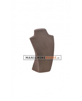 Busto display gioielli a V piccolo cuoio