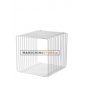 Cubo in filo ferro bianco 40cm