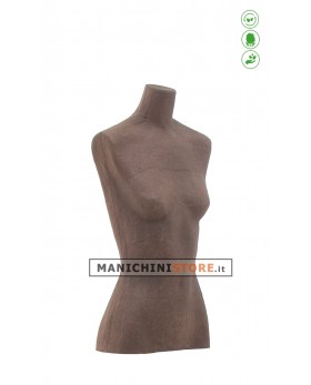 Busto donna Cuoio in Cartapesta da banco