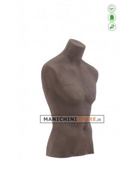 Busto uomo Cuoio in Cartapesta da banco