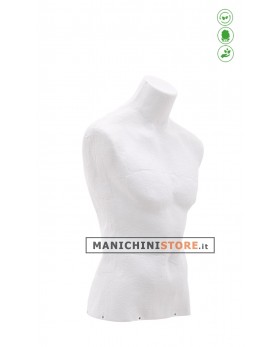 Busto uomo Bianco in Cartapesta da banco