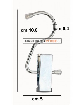 Gancio "2" con pinza - Zincato