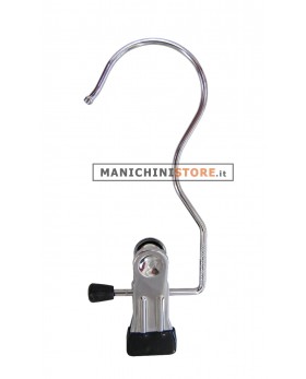 Gancio con pinza - Metallo Cromato