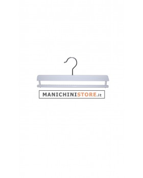 Gruccia legno portapantalone 38 cm - Bianco Lucido