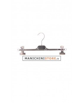 Gruccia appendiabito pinza 36 cm. Plastica Argento