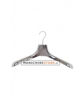 Gruccia capospalla 44 x 6,5 cm. Plastica Argento