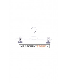 Gruccia plastica pinza 36 cm - Cristallo Trasparente