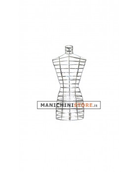 Busto donna in filo cromato senza base