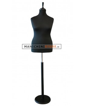 Busto donna sartoriale taglia comoda con base nera