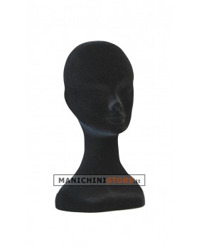 Testa donna porta accessori in velluto nero