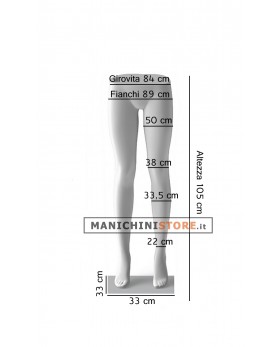 Gambe donna con base in metallo