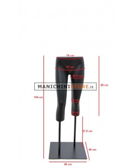 Gambe donna nere con base nera