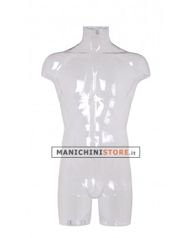 Busto manichino uomo trasparente NEW senza base