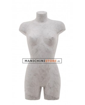 Busto donna da banco  con gambe rivestito in cartapesta Cemento