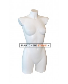 Busto manichino donna bianco senza base