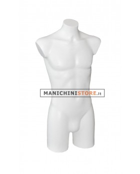 Busto manichino uomo bianco senza base