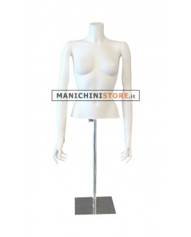 Busto manichino donna da banco con braccia lungo i fianchi