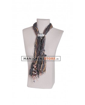 Torso display gioielli cartapesta naturale