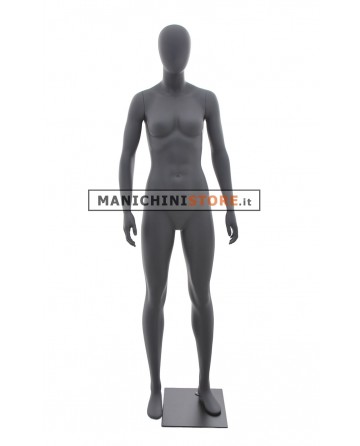 Manichino sportivo donna dalla testa a uovo