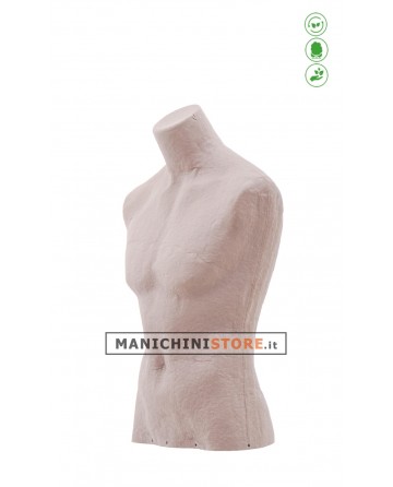Busto uomo Argilla in Cartapesta da banco