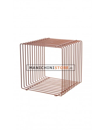 Cubo in filo ferro rame 40cm