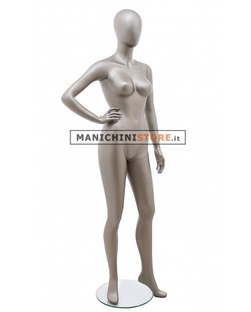 Manichino donna testa uovo - Vogue 9LS NICHEL