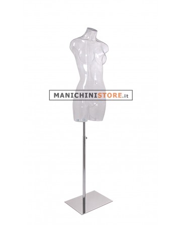 Busto manichino donna trasparente NEW
