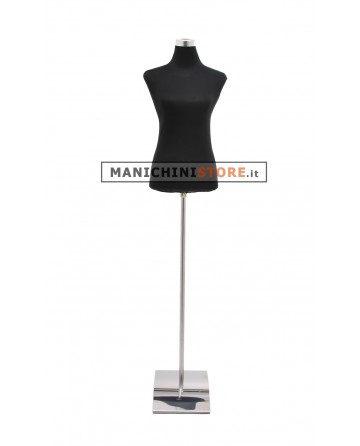 Busto componibile donna nero con base in metallo