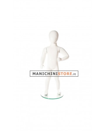 Manichino bambino 1 anno bianco lucido