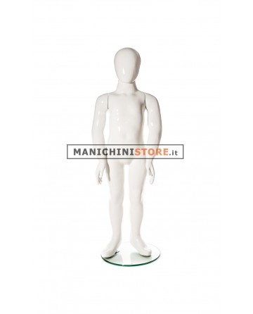Manichino bambino 2-3 anni bianco lucido
