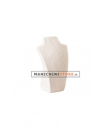 Busto display gioielli a V piccolo bianco
