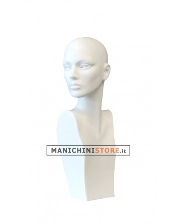 Testa donna realistica bianca opaca