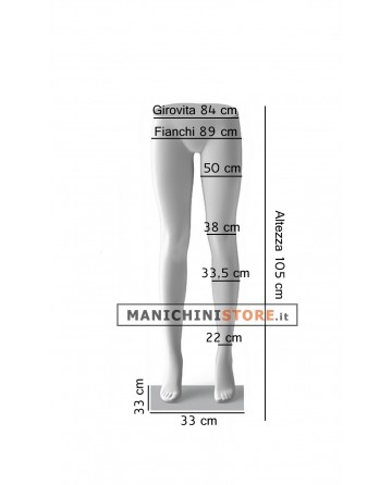 Gambe donna con base in metallo
