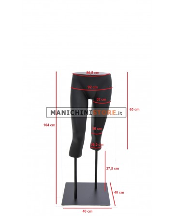 Gambe uomo nere con base nera