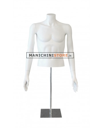 Busto manichino uomo da banco con braccia lungo i fianchi