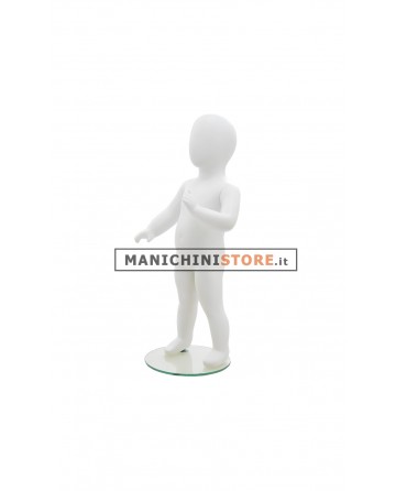 Manichino bambino 1 anno bianco opaco