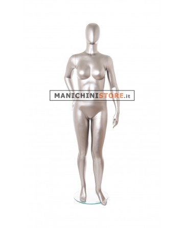 Manichino donna taglia comoda stilizzato TG.46-48 Nichel