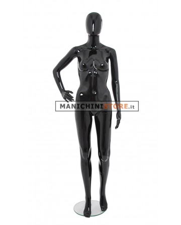 Manichino donna Nero lucido Ecoplastic 9